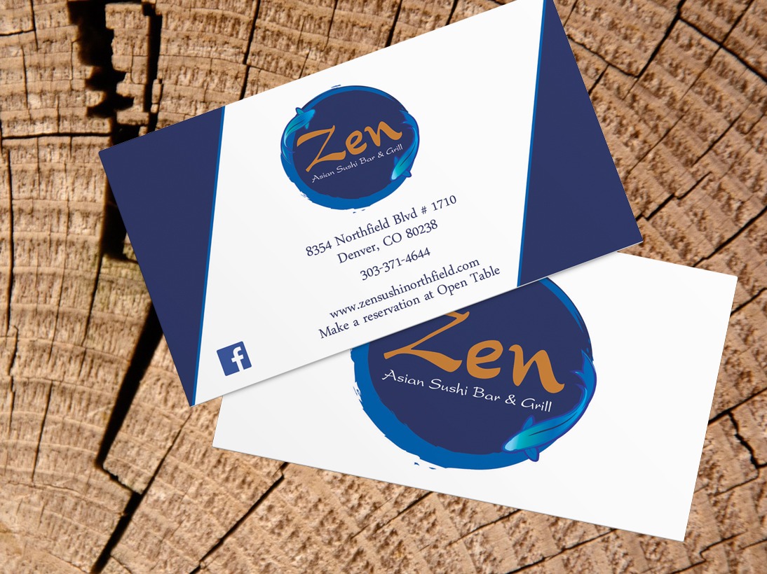 Zen Business Cards Graphic Design Tree Ring Digital