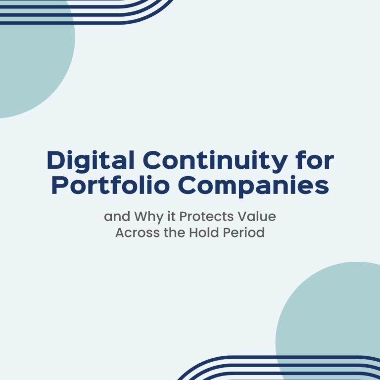Digital Continuity for Portfolio Companies