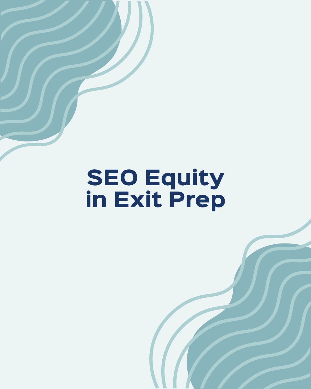 SEO Equity in Exit Prep