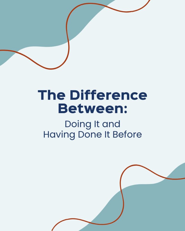 The Difference Between Doing it Better and Having Done it Before The Difference Between Doing it Better and Having Done it Before