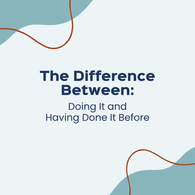The Difference Between Doing it Better and Having Done it Before The Difference Between Doing it Better and Having Done it Before